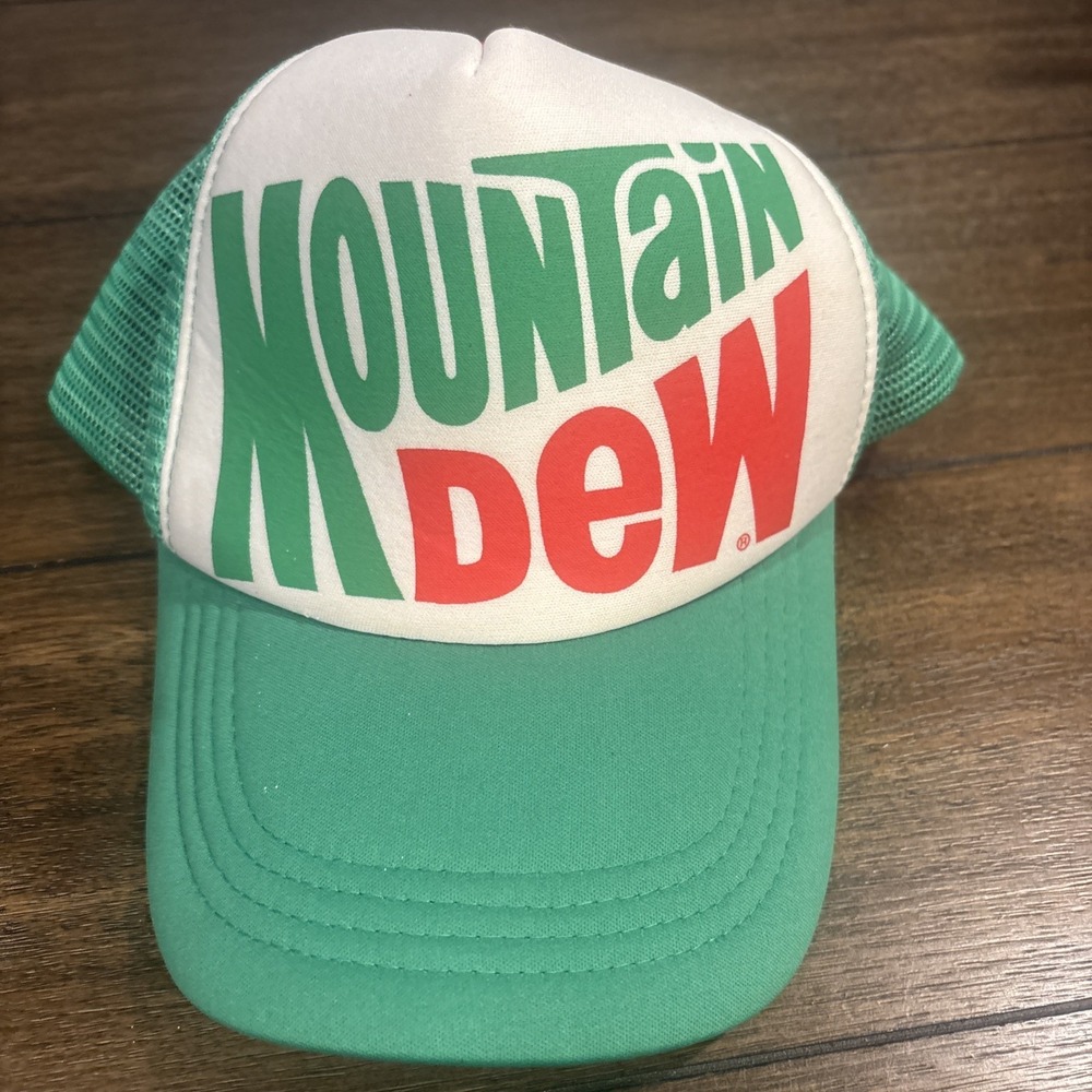 Mountain Dew Foam Snapback Trucker Hat ODD Brand Green Retro